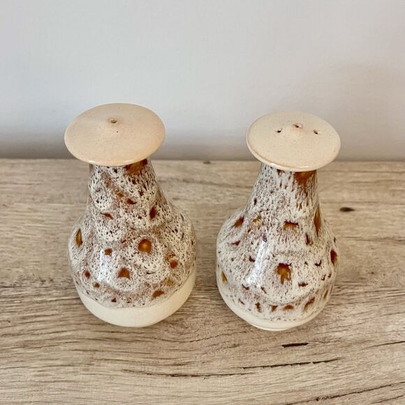 Fosters Pottery Honeycomb Cruet Set 1970's Made in England Vintage Retro - Picture 8 of 13